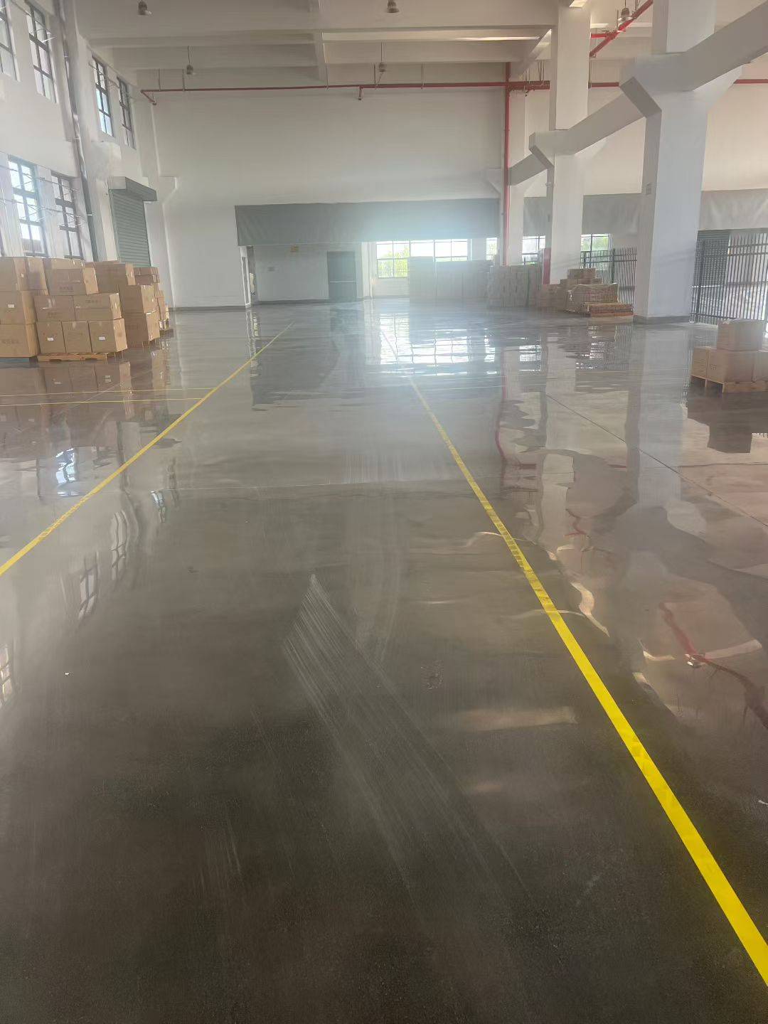 成都京都化工有限公司地坪施工场景