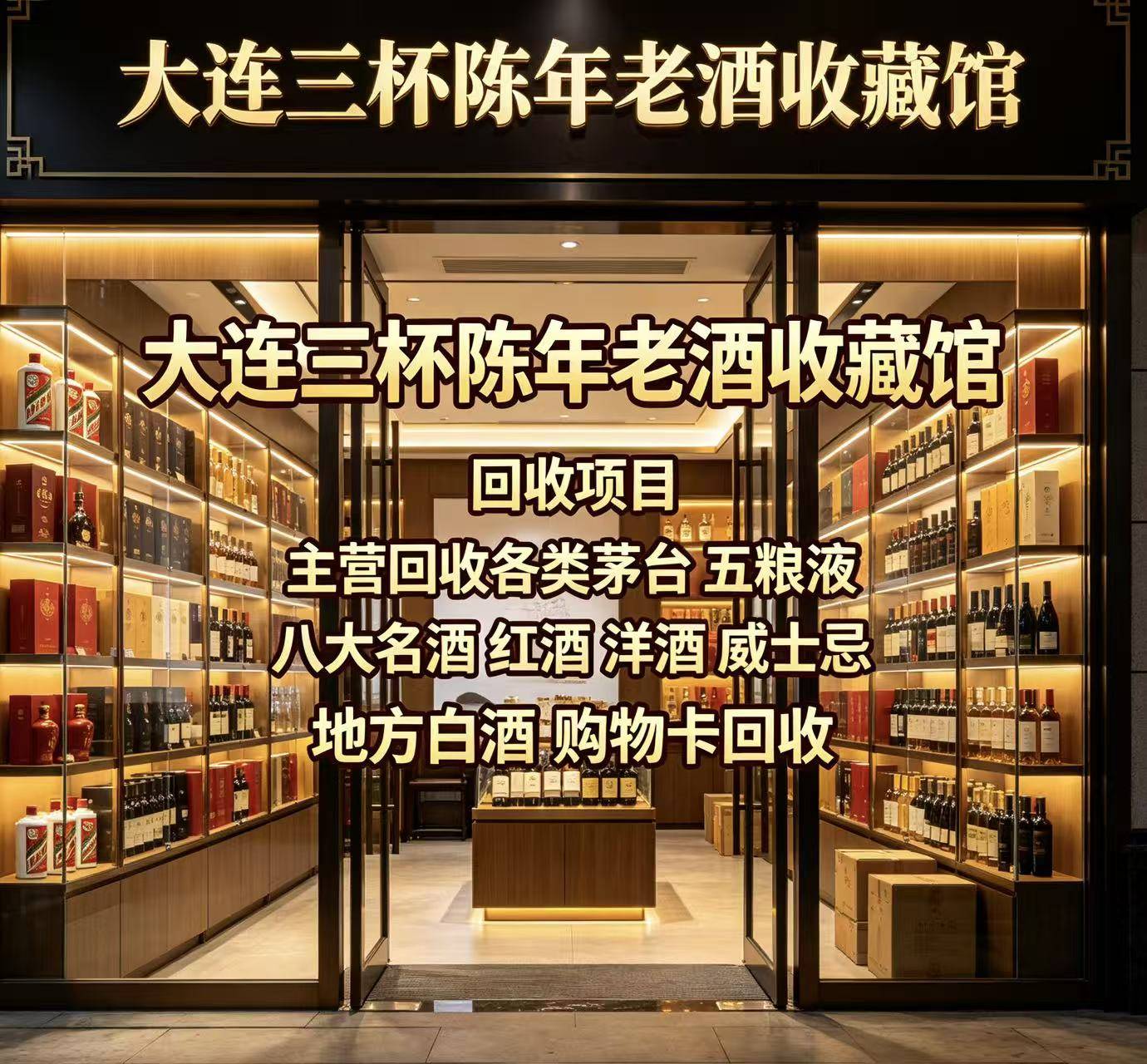 大连马大帅陈年老酒回收实体门店