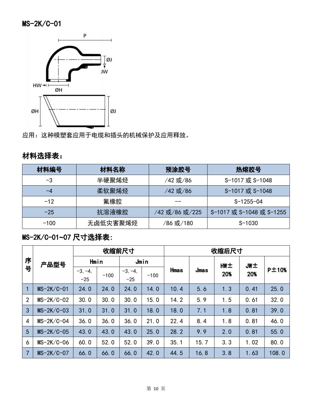 天津热缩异形件