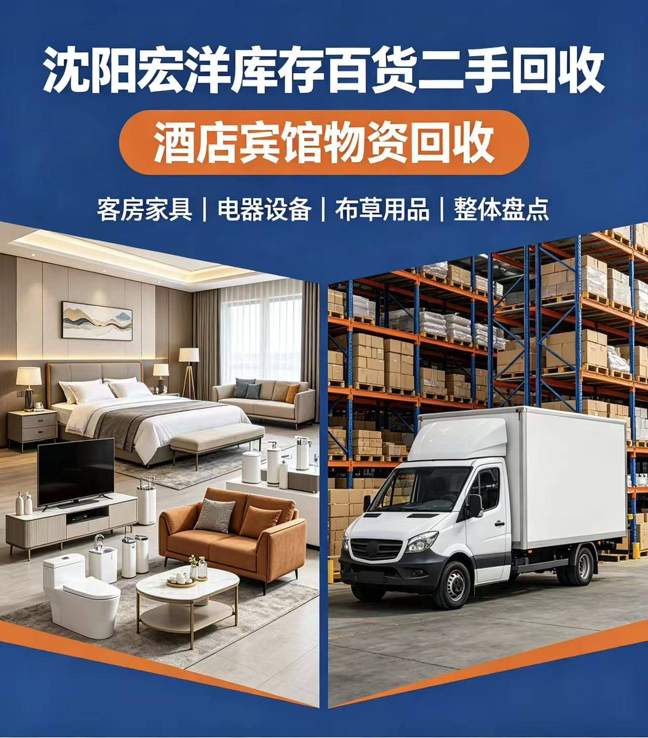 沈阳宏洋库存百货二手回收现场作业图