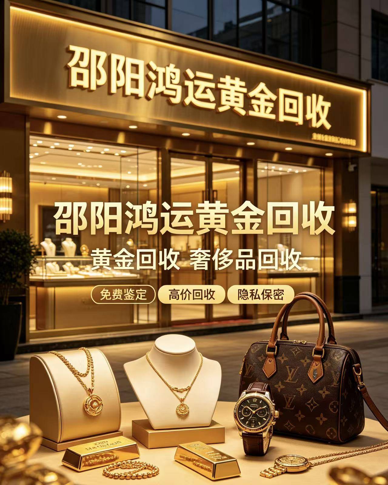 邵阳鸿运黄金回收实体门店
