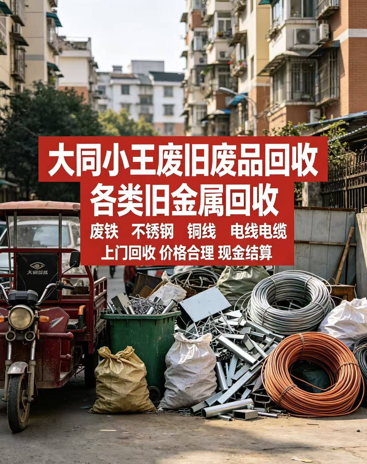大同小王废旧废品回收现场