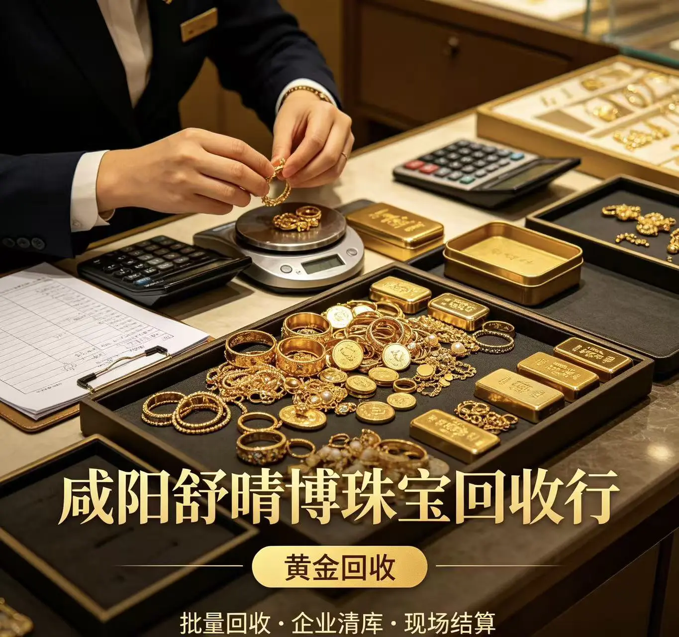 延安黄金珠宝回收实拍