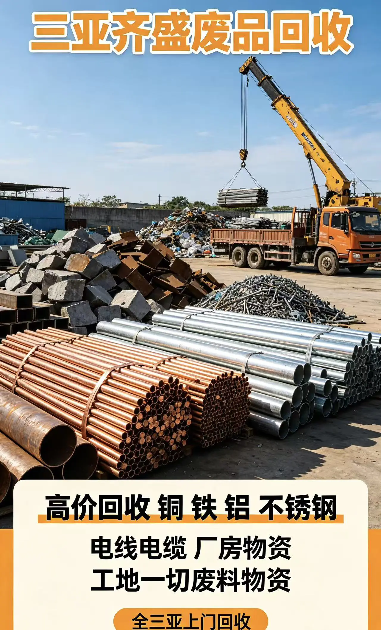 三亚废旧物资回收现场 3